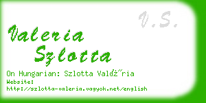 valeria szlotta business card